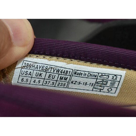 Vionic Hayes Women's Shoes Size 6.5 Plum Purple Suede Flower Wedge Heel - Picture 9 of 9